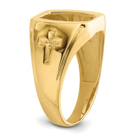 14k Men's Cross Ring Mounting-X32B