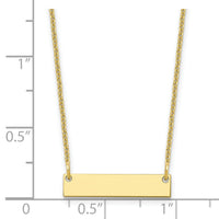 10k Yellow Gold Small Blank Bar Necklace-10XNA1197Y
