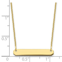 10k Yellow Gold Small Blank Bar Necklace-10XNA1198Y