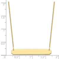 10k Yellow Gold Medium Blank Bar Necklace-10XNA1203Y