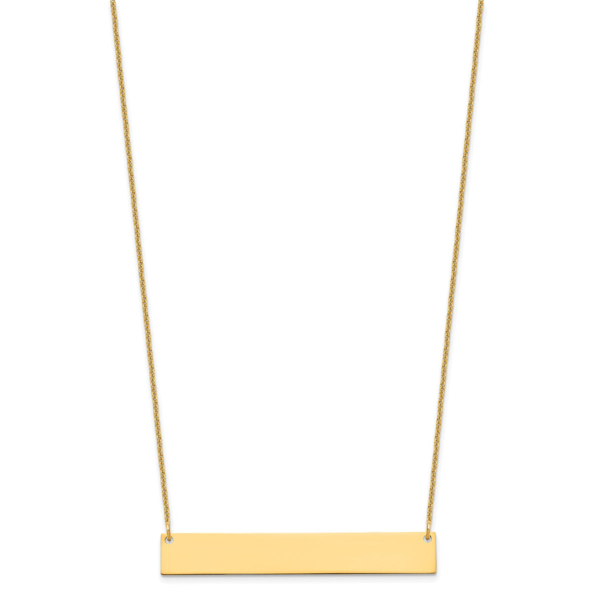 10k Yellow Gold Large Blank Bar Necklace-10XNA1207Y