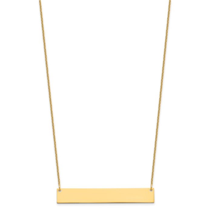 10k Yellow Gold Large Blank Bar Necklace-10XNA1207Y