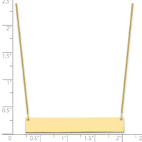10k Yellow Gold Large Blank Bar Necklace-10XNA1207Y