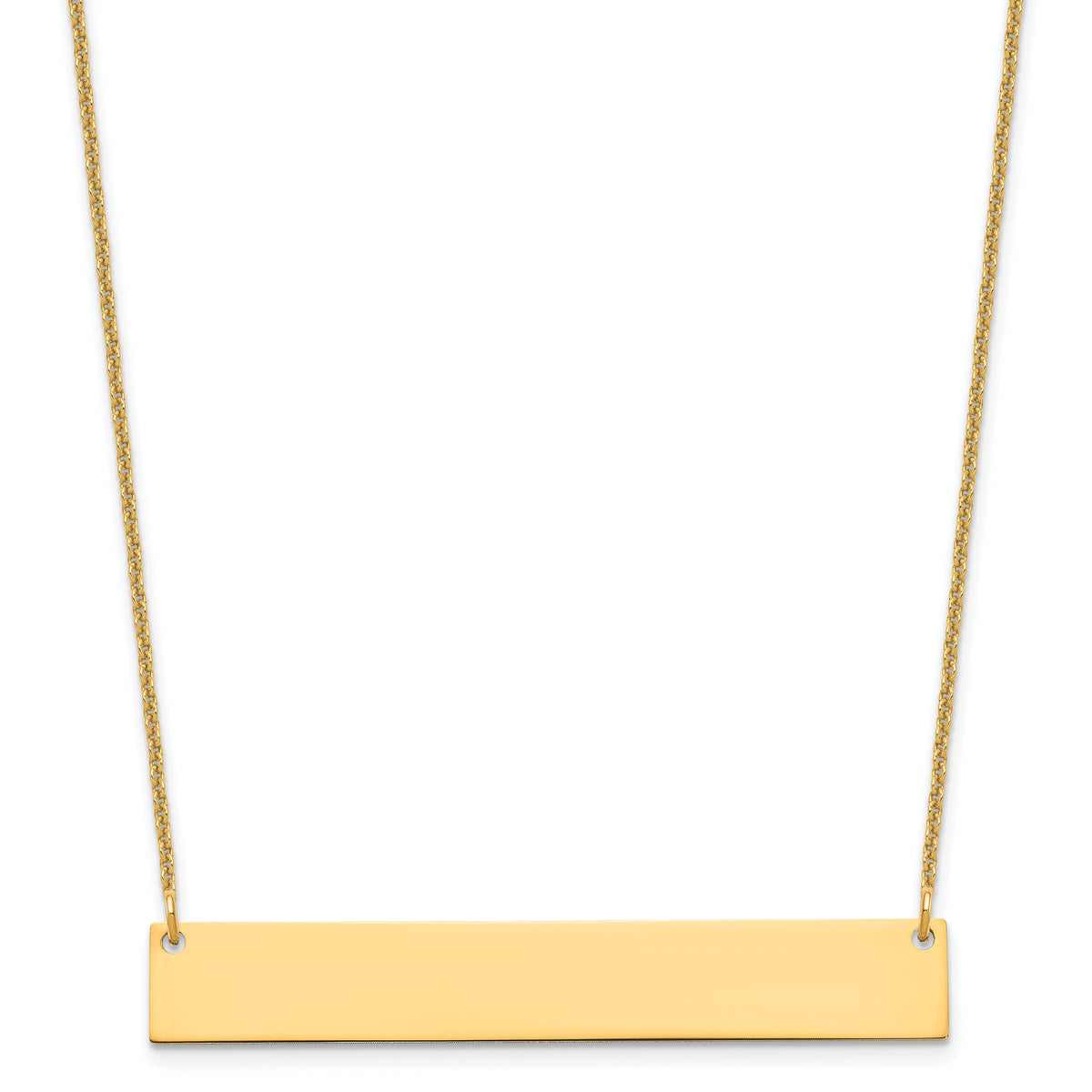 10k Yellow Gold Large Blank Bar Necklace-10XNA1207Y