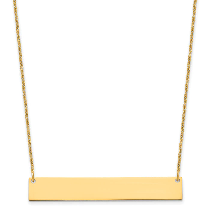 10k Yellow Gold Large Blank Bar Necklace-10XNA1207Y