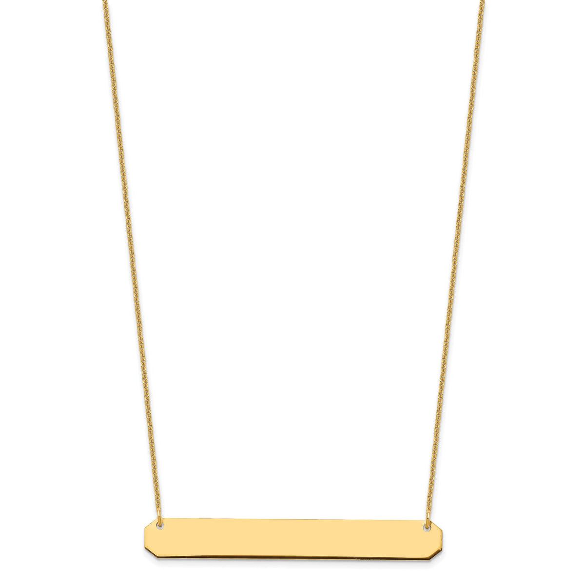 10k Yellow Gold Large Blank Bar Necklace-10XNA1208Y