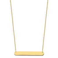 10k Yellow Gold Large Blank Bar Necklace-10XNA1208Y