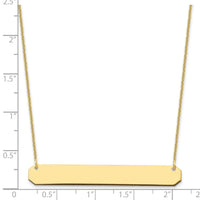 10k Yellow Gold Large Blank Bar Necklace-10XNA1208Y