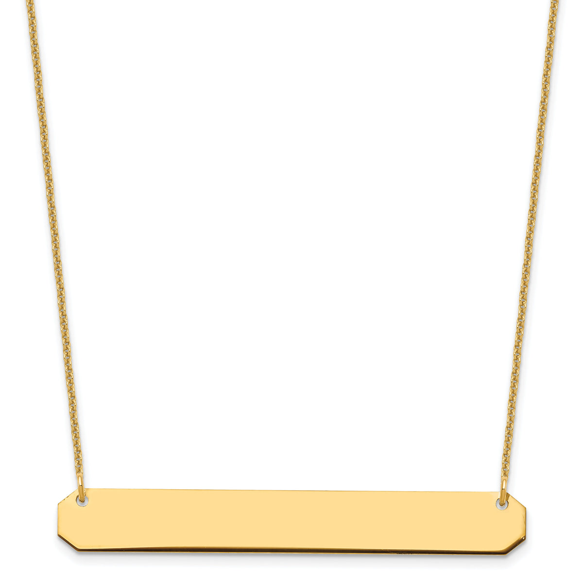 10k Yellow Gold Large Blank Bar Necklace-10XNA1208Y