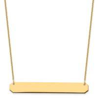 10k Yellow Gold Large Blank Bar Necklace-10XNA1208Y