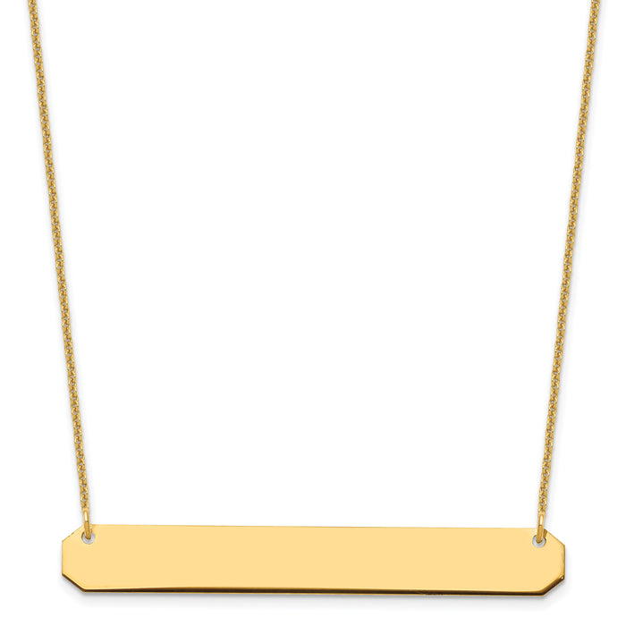 10k Yellow Gold Large Blank Bar Necklace-10XNA1208Y