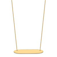 10k Yellow Gold Large Oblong Blank Bar Necklace-10XNA1209Y