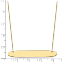 10k Yellow Gold Large Oblong Blank Bar Necklace-10XNA1209Y
