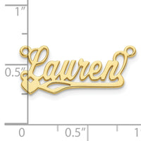10k Yellow Gold Polished Heart Name Plate-10XNA147Y