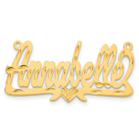 10k Yellow Gold Diamond-cut Heart Name Plate-10XNA155Y