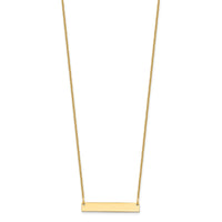 10k Yellow Gold Small Blank Bar Necklace-10XNA637Y
