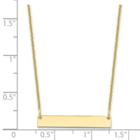 10k Yellow Gold Small Blank Bar Necklace-10XNA637Y