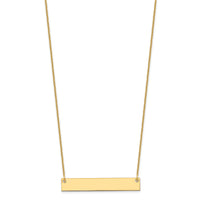 10k Yellow Gold Medium Blank Bar Necklace-10XNA638Y