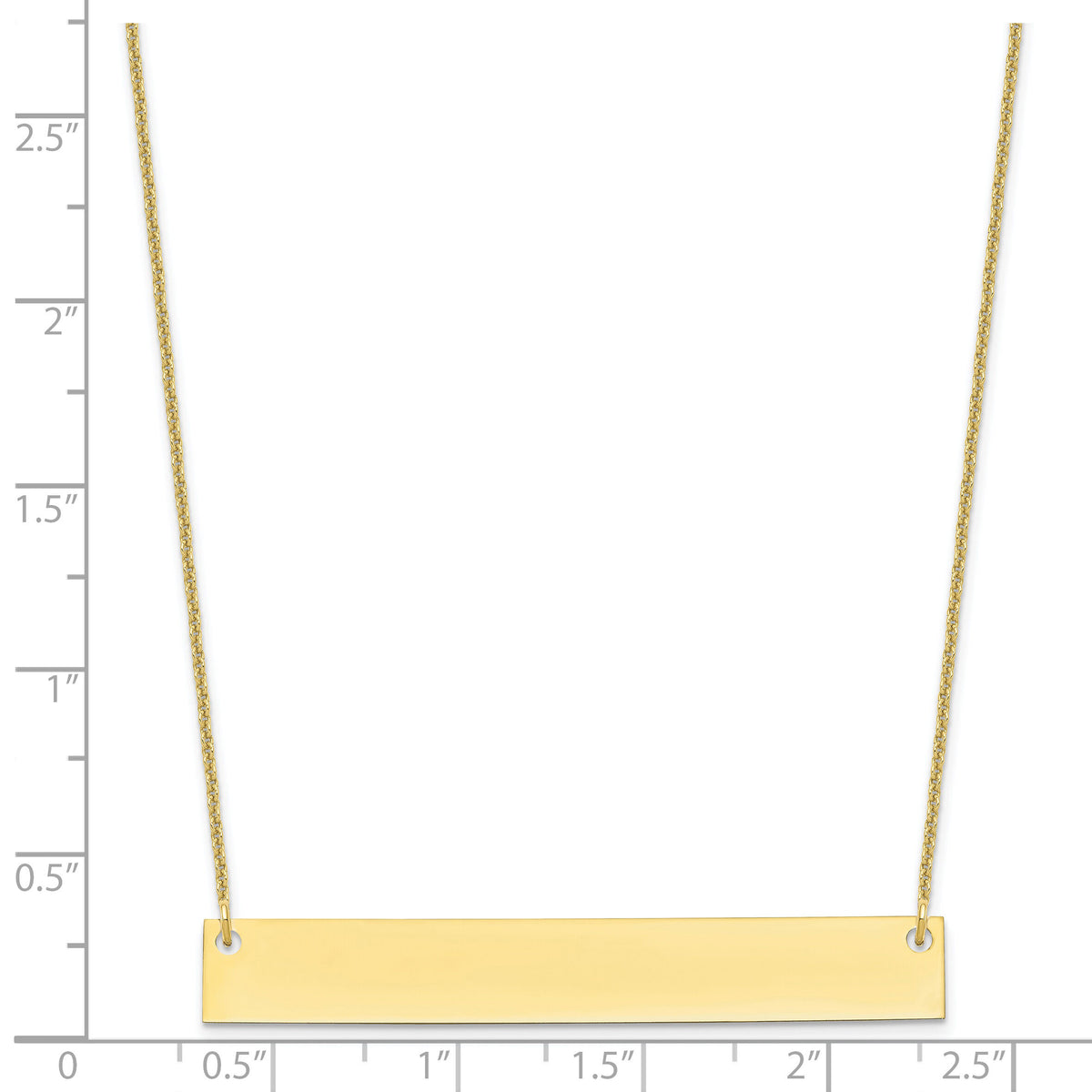 10k Yellow Gold Large Blank Bar Necklace-10XNA639Y