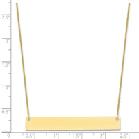 10k Yellow Gold Large Blank Bar Necklace-10XNA639Y