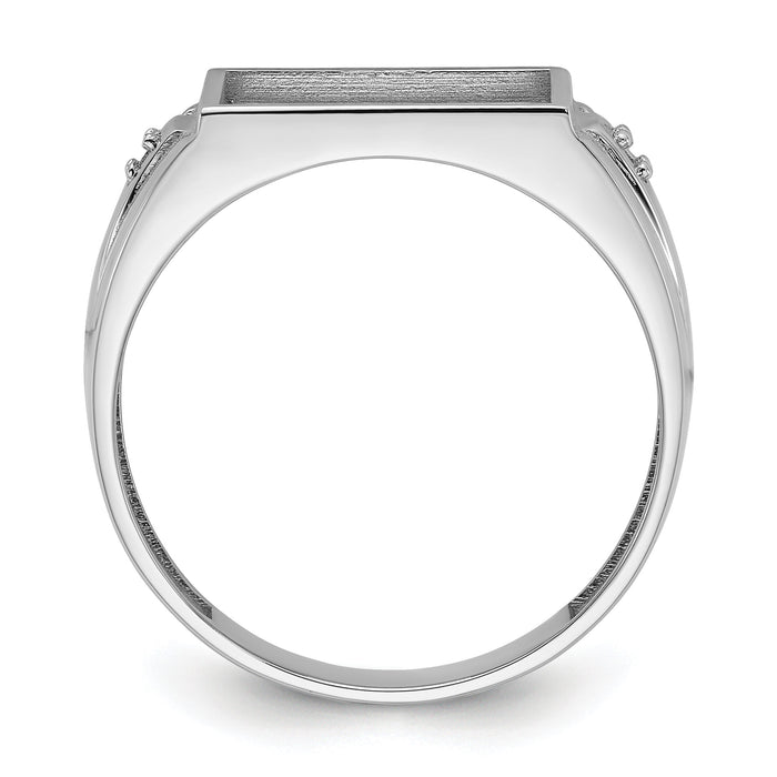 10K White Gold Men's ring mounting-10Y1543