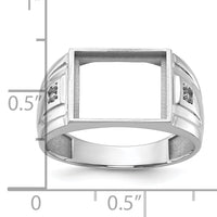 10K White Gold Men's ring mounting-10Y1543