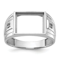 10K White Gold Men's ring mounting-10Y1543