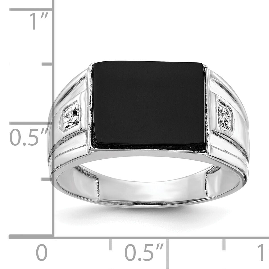 10K White Gold AA Diamond men's ring-10Y1543AA
