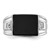 10K White Gold AA Diamond men's ring-10Y1543AA