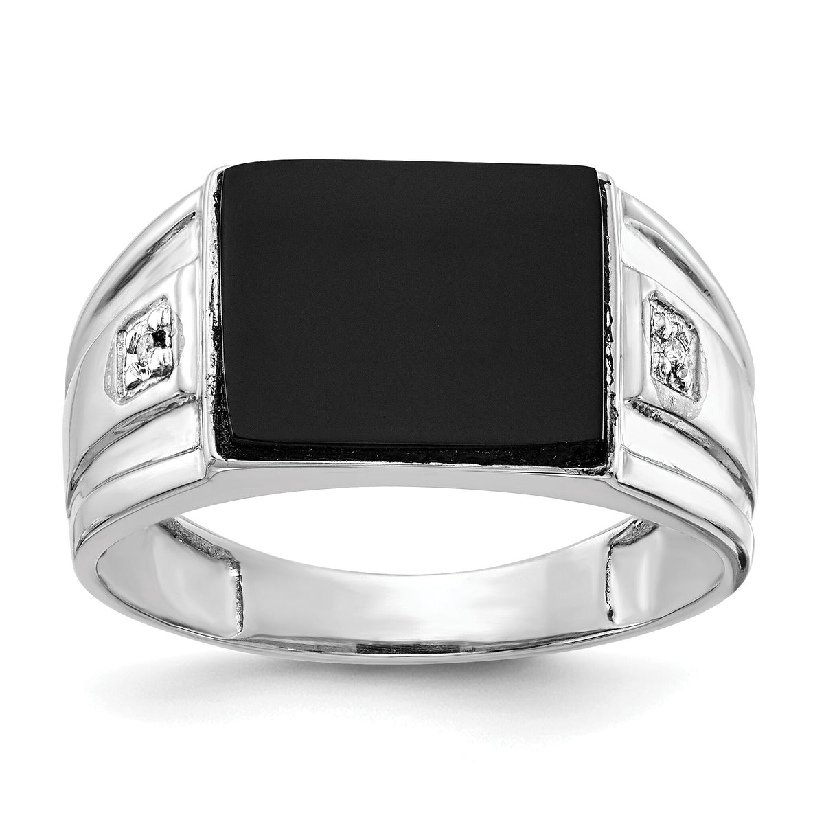 10K White Gold AA Diamond men's ring-10Y1543AA