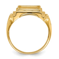 10k Men's Polished and Textured Masonic Ring Mounting-10Y1593
