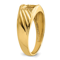 10K Mens Diamond and Onyx Ring Mounting-10Y3987