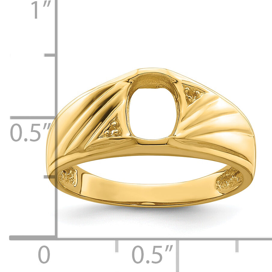 10K Mens Diamond and Onyx Ring Mounting-10Y3987