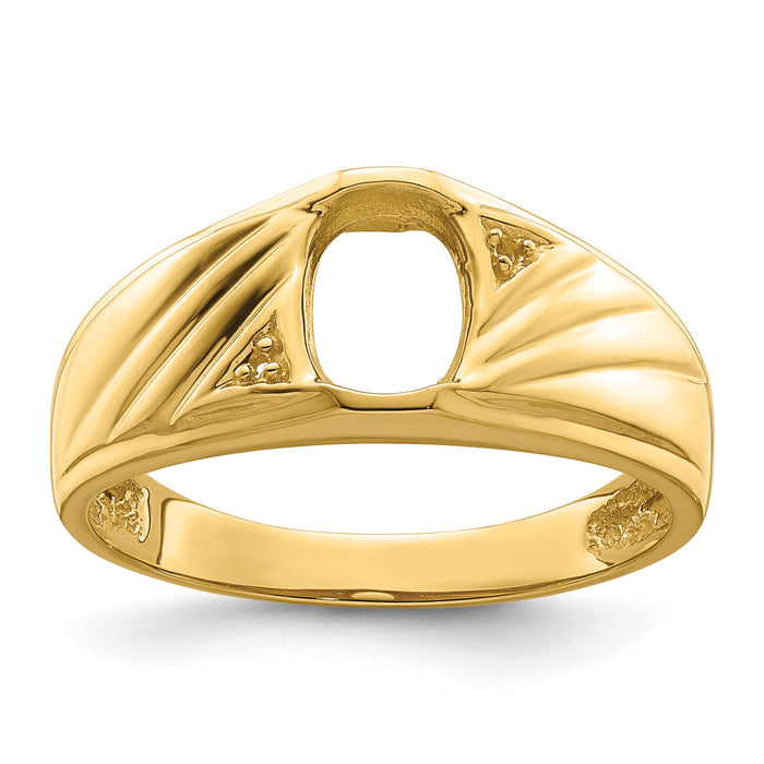 10K Mens Diamond and Onyx Ring Mounting-10Y3987