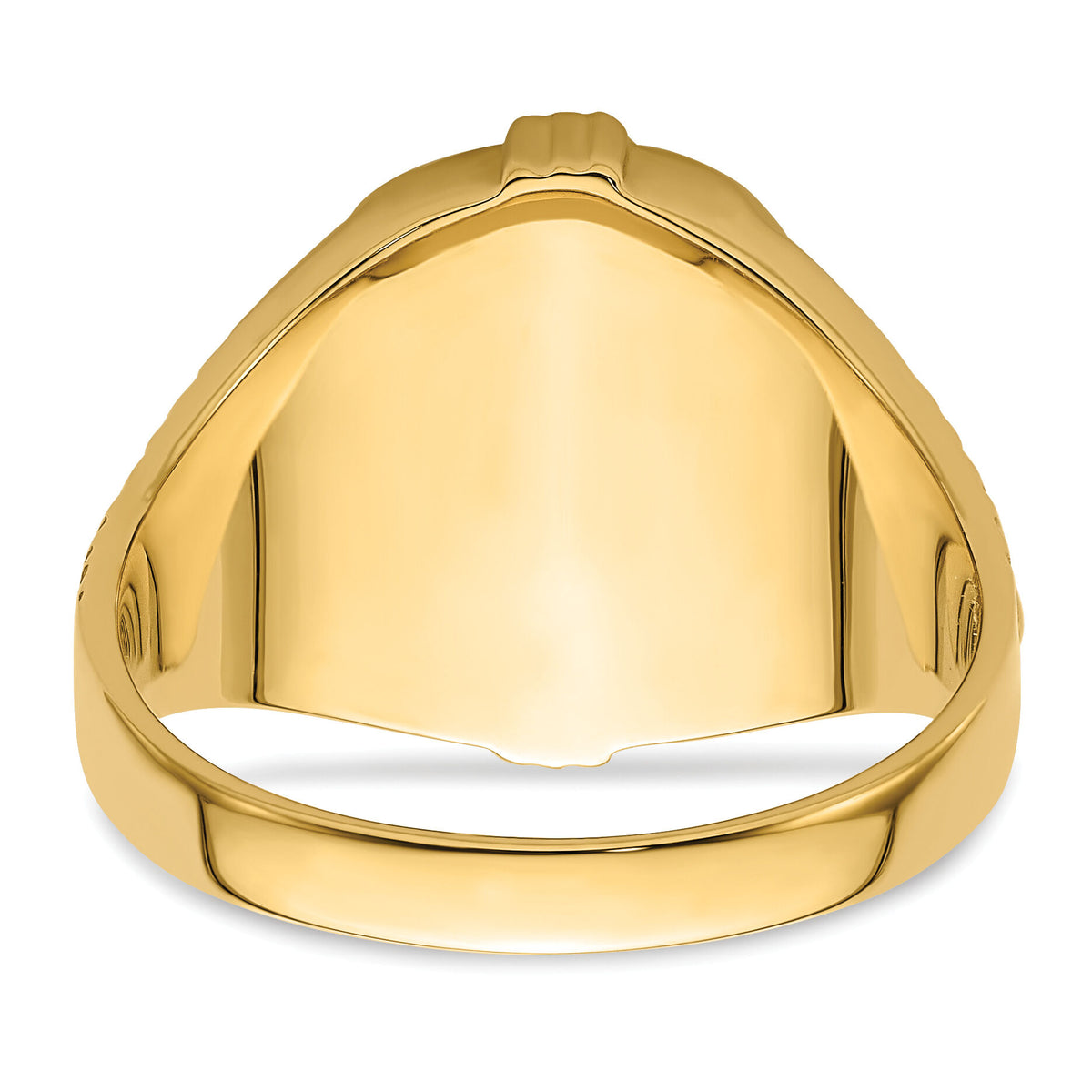10k Men's Polished and Textured Masonic Ring Mounting-10Y4078