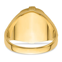 10k Men's Polished and Textured Masonic Ring Mounting-10Y4078