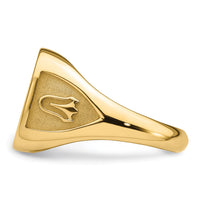 10k Men's Polished and Textured Masonic Ring Mounting-10Y4084