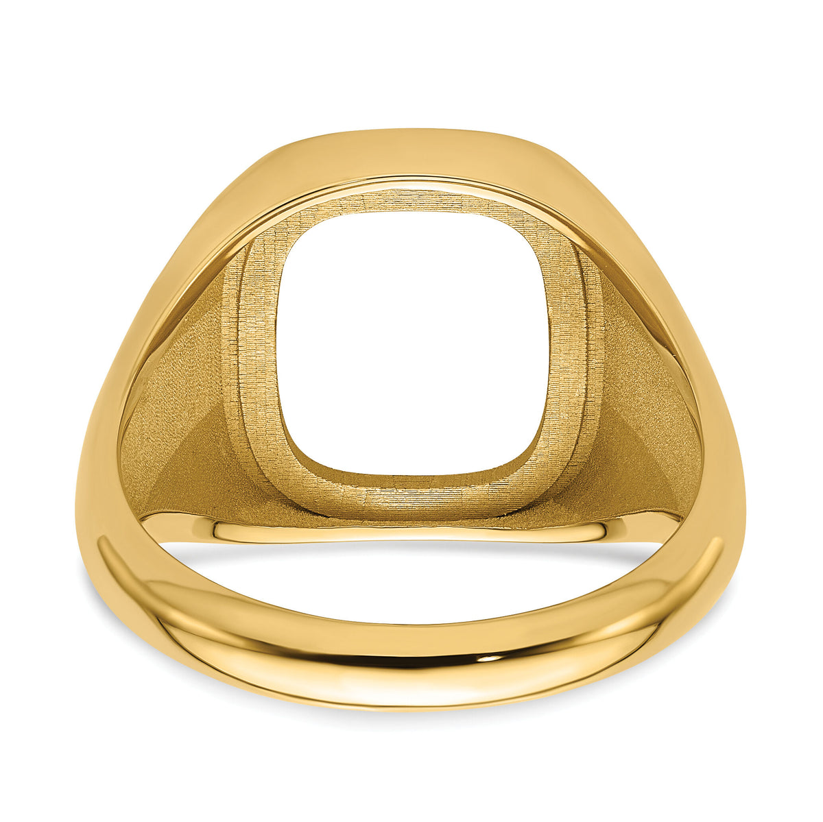 10k Men's Polished and Textured Masonic Ring Mounting-10Y4084
