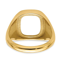 10k Men's Polished and Textured Masonic Ring Mounting-10Y4084