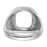 10k White Gold Men's Polished and Textured Masonic Ring Mounting-10Y4085