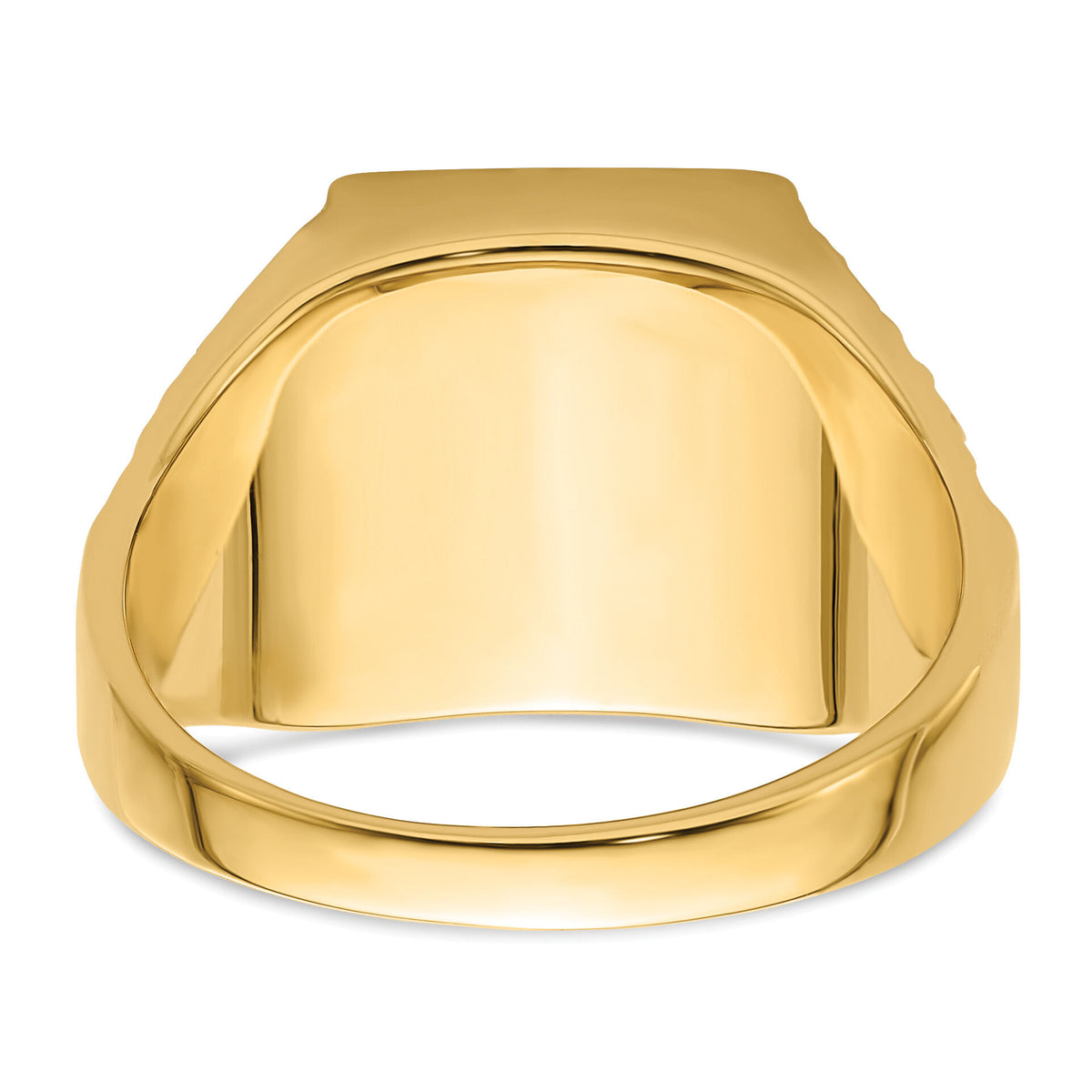 10k Men's Polished and Textured Masonic Ring Mounting-10Y4094