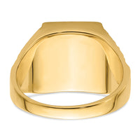 10k Men's Polished and Textured Masonic Ring Mounting-10Y4094