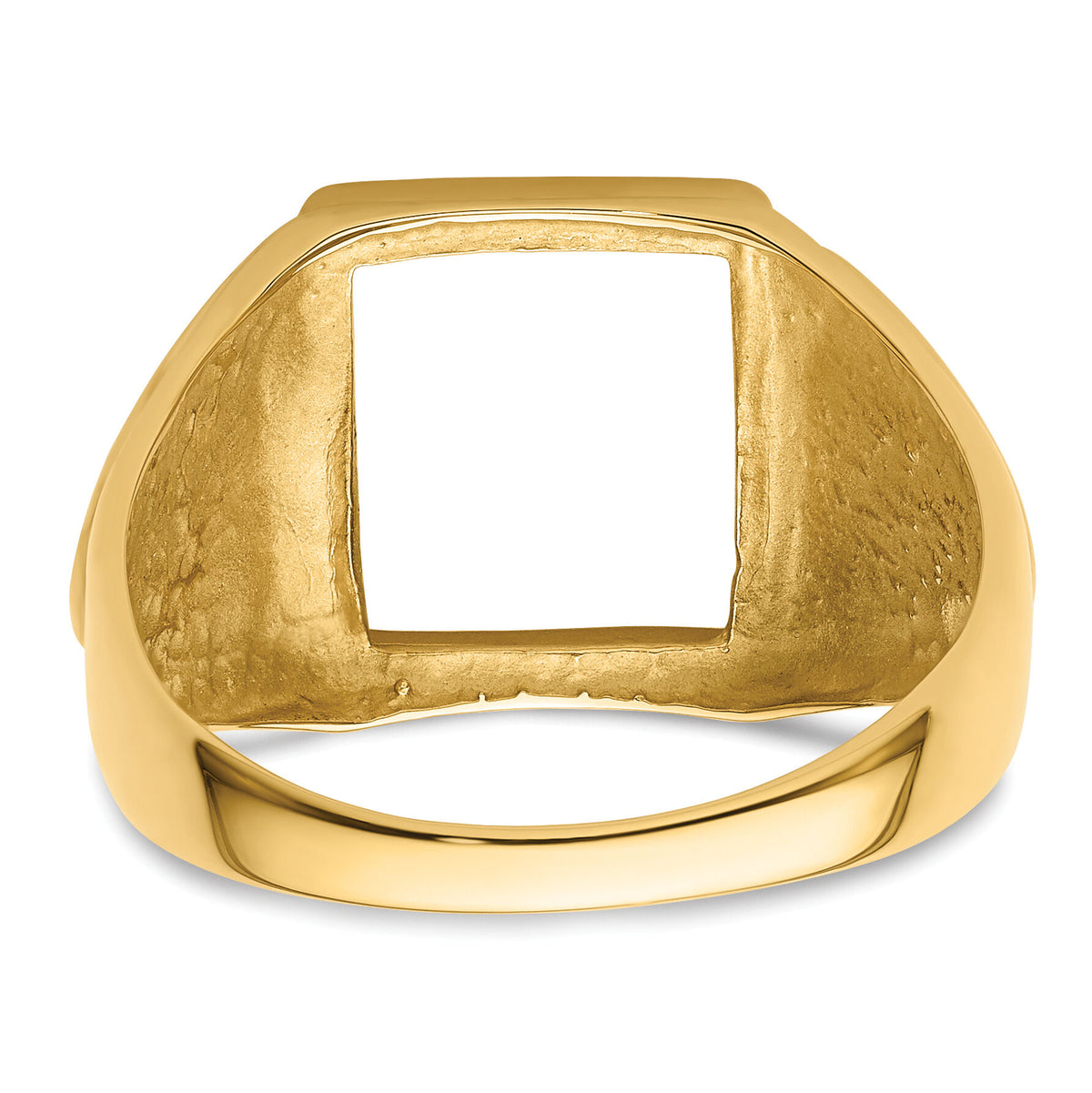 10k Men's Polished and Textured Masonic Ring Mounting-10Y4098