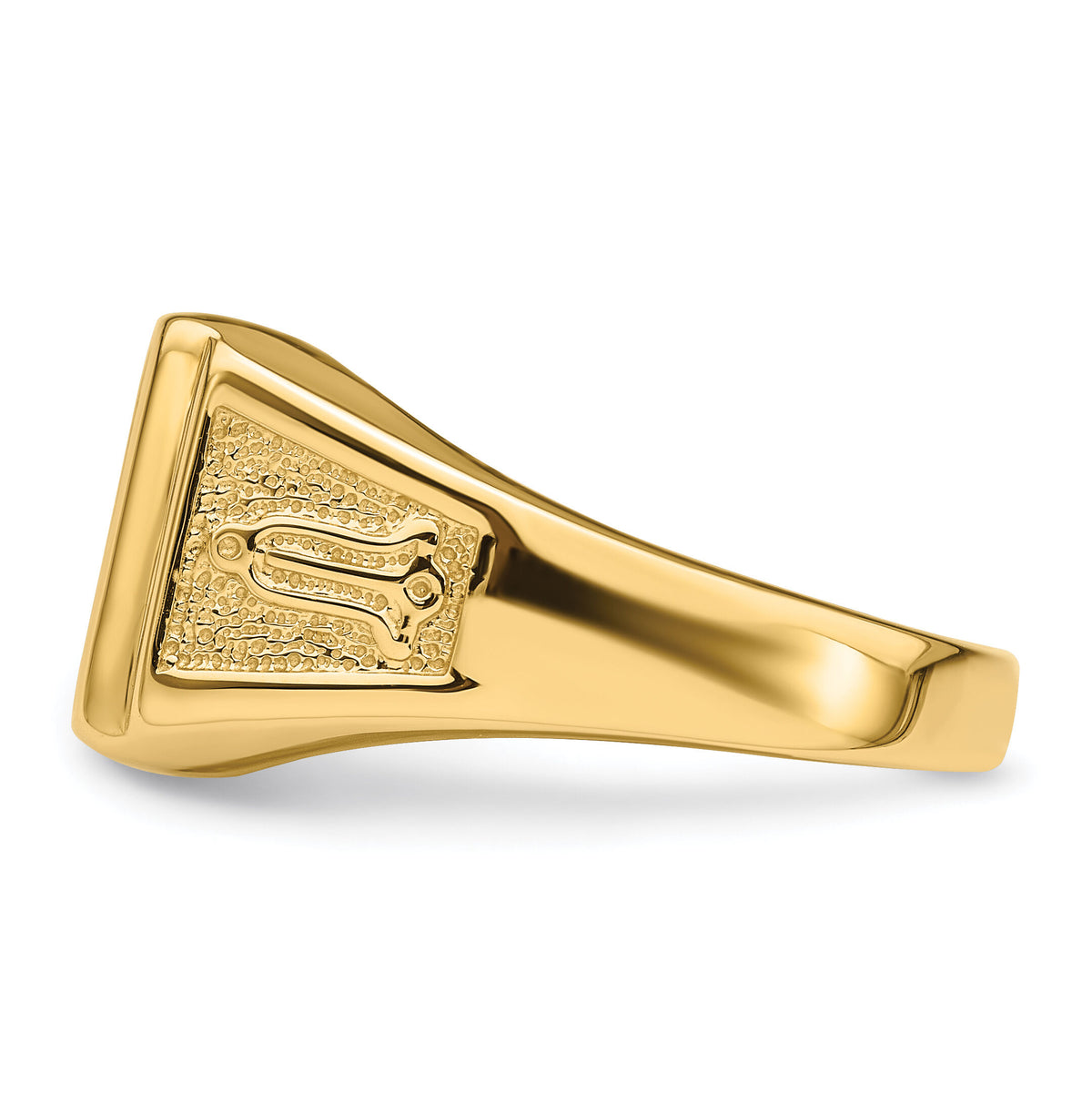 10k Men's Polished and Textured Masonic Ring Mounting-10Y4108