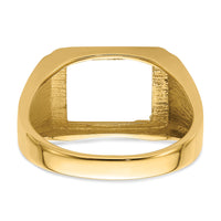 10k Men's Polished and Textured Masonic Ring Mounting-10Y4108