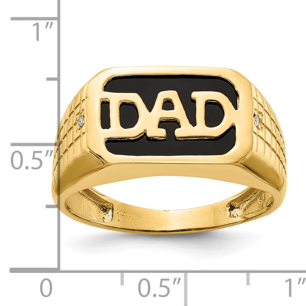 10K AA Diamond Onyx DAD Ring-10Y7211AA