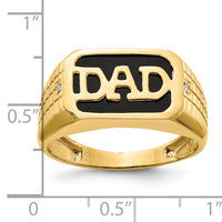 10K AA Diamond Onyx DAD Ring-10Y7211AA