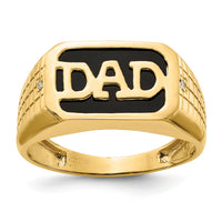 10K AA Diamond Onyx DAD Ring-10Y7211AA