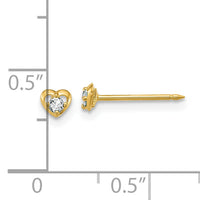 Inverness 14k Polished Heart With .03ct Diamond Earrings-1132E