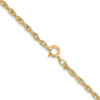 14K 18 inch Carded 1.55mm Cable Rope with Spring Ring Clasp Chain-11RY-18